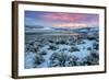 Fire in the Sky and Frosty Landscape, Hayden Valley, Yellowstone-Vincent James-Framed Photographic Print