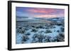 Fire in the Sky and Frosty Landscape, Hayden Valley, Yellowstone-Vincent James-Framed Photographic Print