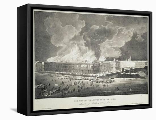 Fire in the Winter Palace on December 29, 1837, C.1838-Franz Wolf-Framed Stretched Canvas