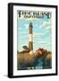 Fire Island Lighthouses - Captree Island, New York-Lantern Press-Framed Art Print