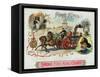Fire King Brand Cigar Box Label, Firemen with Horse Engine-Lantern Press-Framed Stretched Canvas