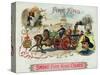 Fire King Brand Cigar Box Label, Firemen with Horse Engine-Lantern Press-Stretched Canvas