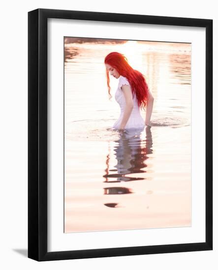 Fire Lake Dreams-Dimitri Caceaune-Framed Photographic Print