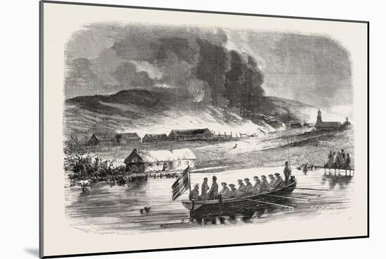 Fire of the Stores of Petropawloski, 1855-null-Mounted Giclee Print