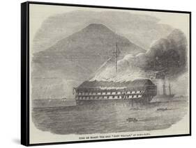 Fire on Board the Ship Fort William, at Hong-Kong-null-Framed Stretched Canvas