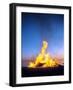 Fire on the beach, Gotland Island, Sweden-null-Framed Photographic Print