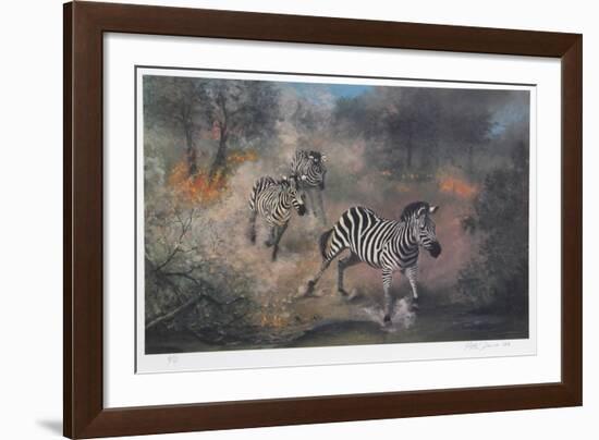 Fire on the Savannah-Peter Darro-Framed Limited Edition