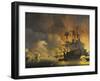 Fire on the Wharves of Algiers-Nicolaas Baur-Framed Art Print