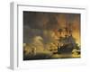 Fire on the Wharves of Algiers-Nicolaas Baur-Framed Art Print