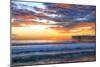 Fire Over Crystal Pier-Joseph S Giacalone-Mounted Giclee Print