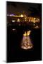 Fire Performance, Light Festival, Evening, Old Souk, Blue Souk-Axel Schmies-Mounted Photographic Print