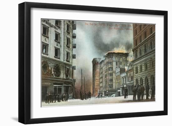 Fire Scene, 1906, San Francisco, California-null-Framed Art Print