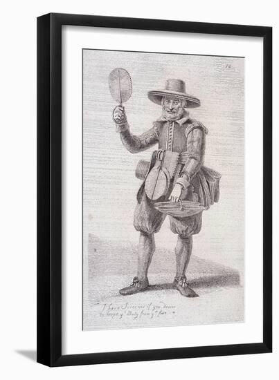 Fire Screen Seller, C1680, from Cries of London, (C1819)-John Thomas Smith-Framed Giclee Print