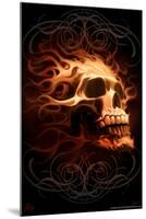 Fire Skull-Tom Wood-Mounted Poster