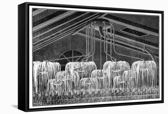 Fire Sprinklers, 19th Century-Science Photo Library-Framed Stretched Canvas