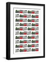 Fire Station Repeat Print-Sarah Evans-Framed Premium Giclee Print