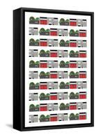 Fire Station Repeat Print-Sarah Evans-Framed Stretched Canvas