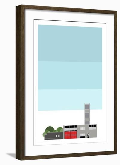 Fire Station-Sarah Evans-Framed Giclee Print