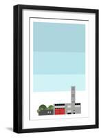 Fire Station-Sarah Evans-Framed Giclee Print