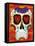 Fire Sugar Skull-Kerri Ambrosino-Framed Stretched Canvas