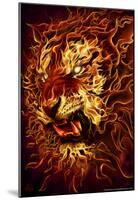 Fire Tiger-Tom Wood-Mounted Poster