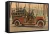 Fire Truck, Manchester, New Hampshire-null-Framed Stretched Canvas
