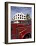 Fire Truck on Ocean Drive, South Beach, Miami, Florida, USA-Robin Hill-Framed Photographic Print