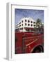 Fire Truck on Ocean Drive, South Beach, Miami, Florida, USA-Robin Hill-Framed Photographic Print