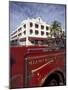 Fire Truck on Ocean Drive, South Beach, Miami, Florida, USA-Robin Hill-Mounted Photographic Print