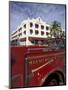 Fire Truck on Ocean Drive, South Beach, Miami, Florida, USA-Robin Hill-Mounted Photographic Print