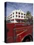Fire Truck on Ocean Drive, South Beach, Miami, Florida, USA-Robin Hill-Stretched Canvas