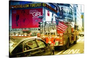 Fire truck - Times Square - Manhattan - New York City - United States-Philippe Hugonnard-Stretched Canvas