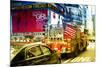 Fire truck - Times Square - Manhattan - New York City - United States-Philippe Hugonnard-Mounted Photographic Print