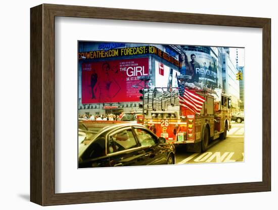 Fire truck - Times Square - Manhattan - New York City - United States-Philippe Hugonnard-Framed Photographic Print