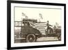 Fire Truck with Flags-null-Framed Premium Giclee Print