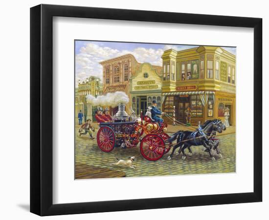 Fire Truck-Lee Dubin-Framed Premium Giclee Print