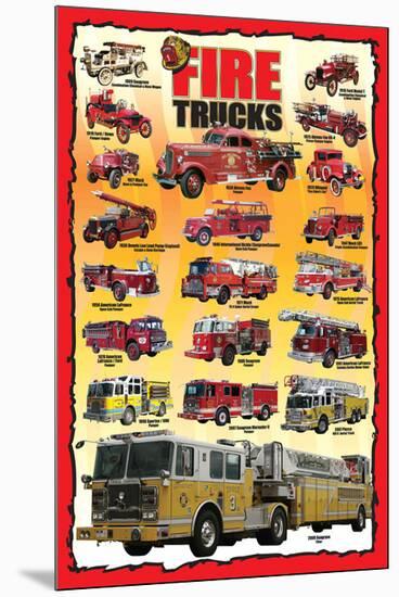 Fire Trucks for Kids-null-Mounted Art Print