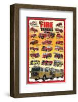 Fire Trucks for Kids-null-Framed Art Print