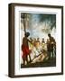 Fire Walking in Fiji, 1920-null-Framed Giclee Print