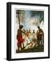 Fire Walking in Fiji, 1920-null-Framed Giclee Print