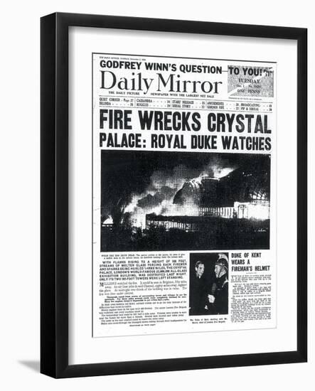 Fire Wrecks Crystal Palace: Royal Duke Watches-null-Framed Photographic Print