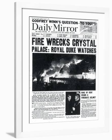 Fire Wrecks Crystal Palace: Royal Duke Watches-null-Framed Photographic Print