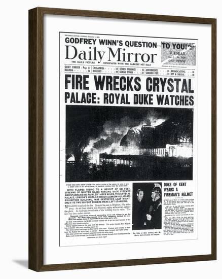 Fire Wrecks Crystal Palace: Royal Duke Watches-null-Framed Photographic Print