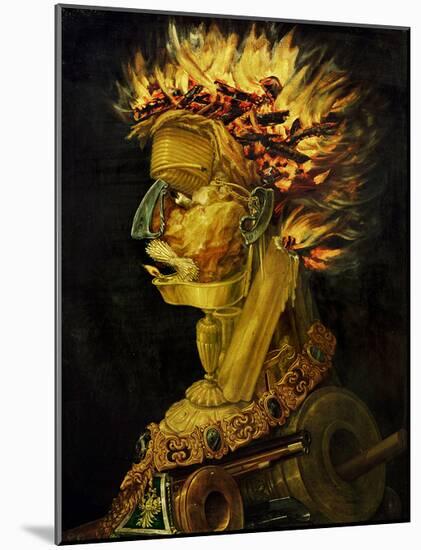 Fire-Giuseppe Arcimboldo-Mounted Art Print