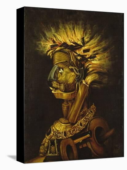 Fire-Giuseppe Arcimboldo-Stretched Canvas