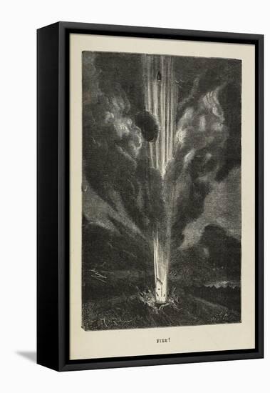 Fire-Jules Verne-Framed Stretched Canvas