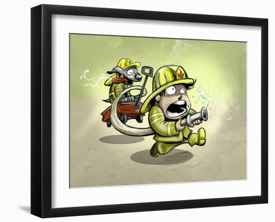 Fire-Mischief Factory-Framed Giclee Print