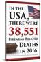 Firearms Deaths Statistics (USA)-Gerard Aflague Collection-Mounted Poster