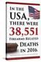 Firearms Deaths Statistics (USA)-Gerard Aflague Collection-Stretched Canvas