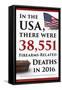 Firearms Deaths Statistics (USA)-Gerard Aflague Collection-Framed Stretched Canvas